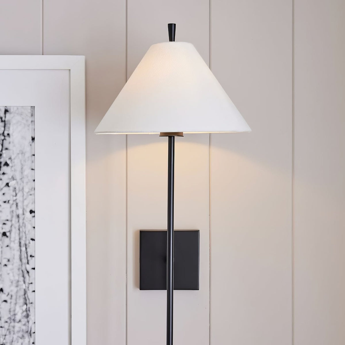 Teld Vintage Industrial Stoff-Wandleuchte