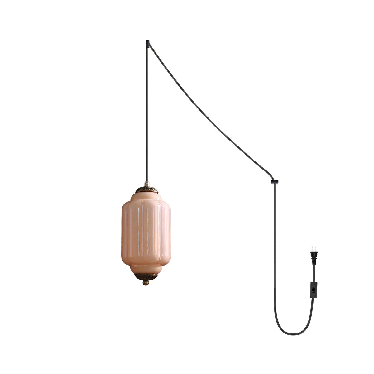 Veleaine Pendelleuchte aus Glas mit Stecker