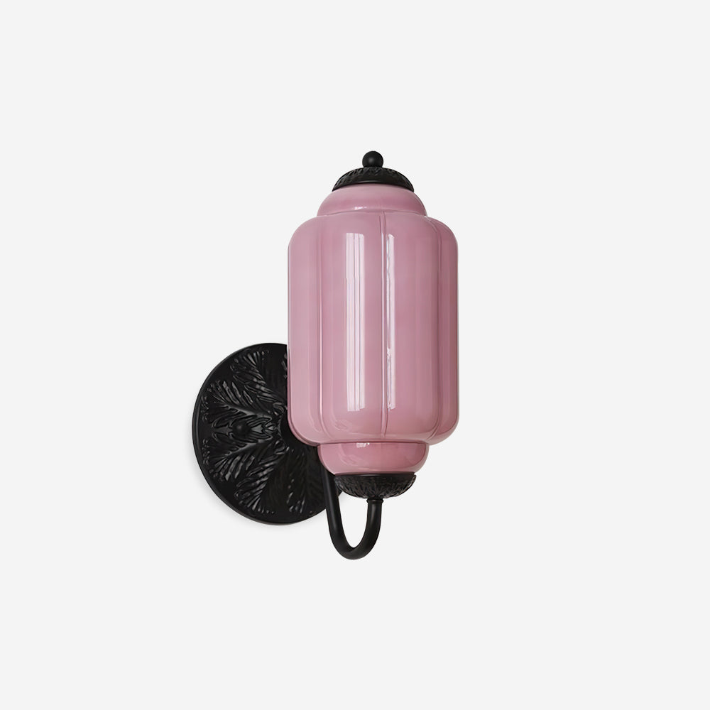 Melvane Vintage Pink-Glas-Wandleuchte