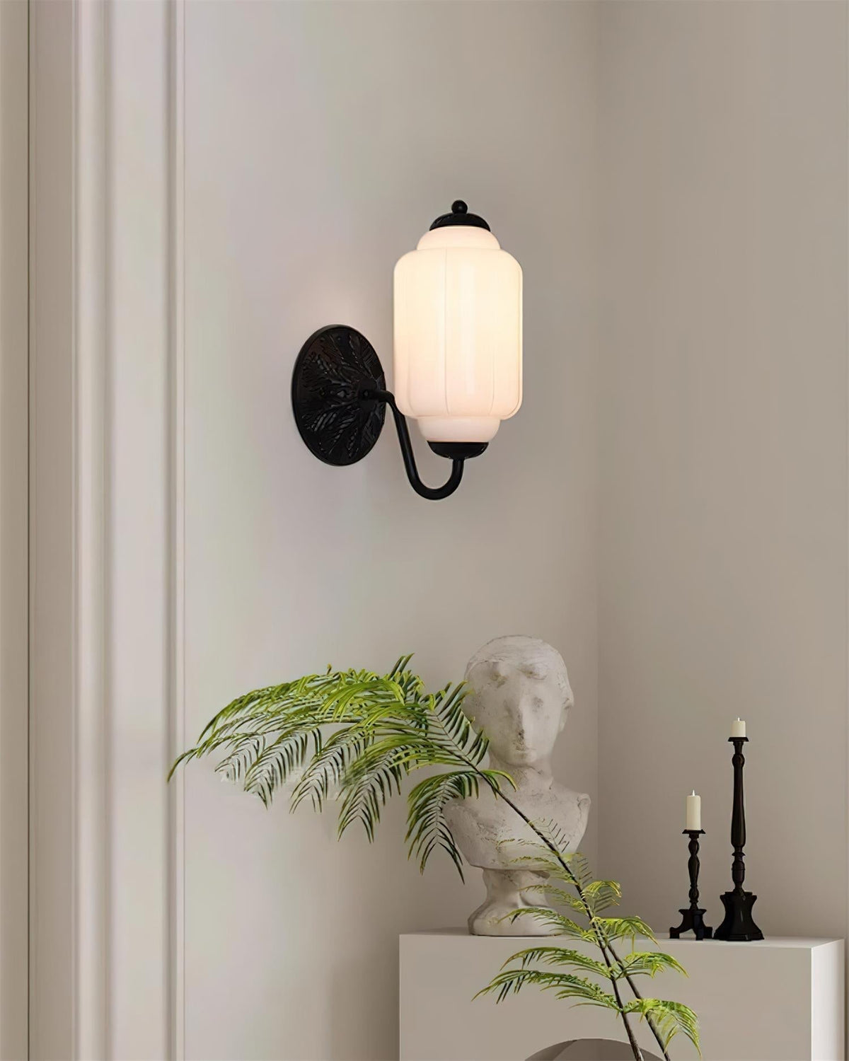 Melvane Vintage Pink-Glas-Wandleuchte
