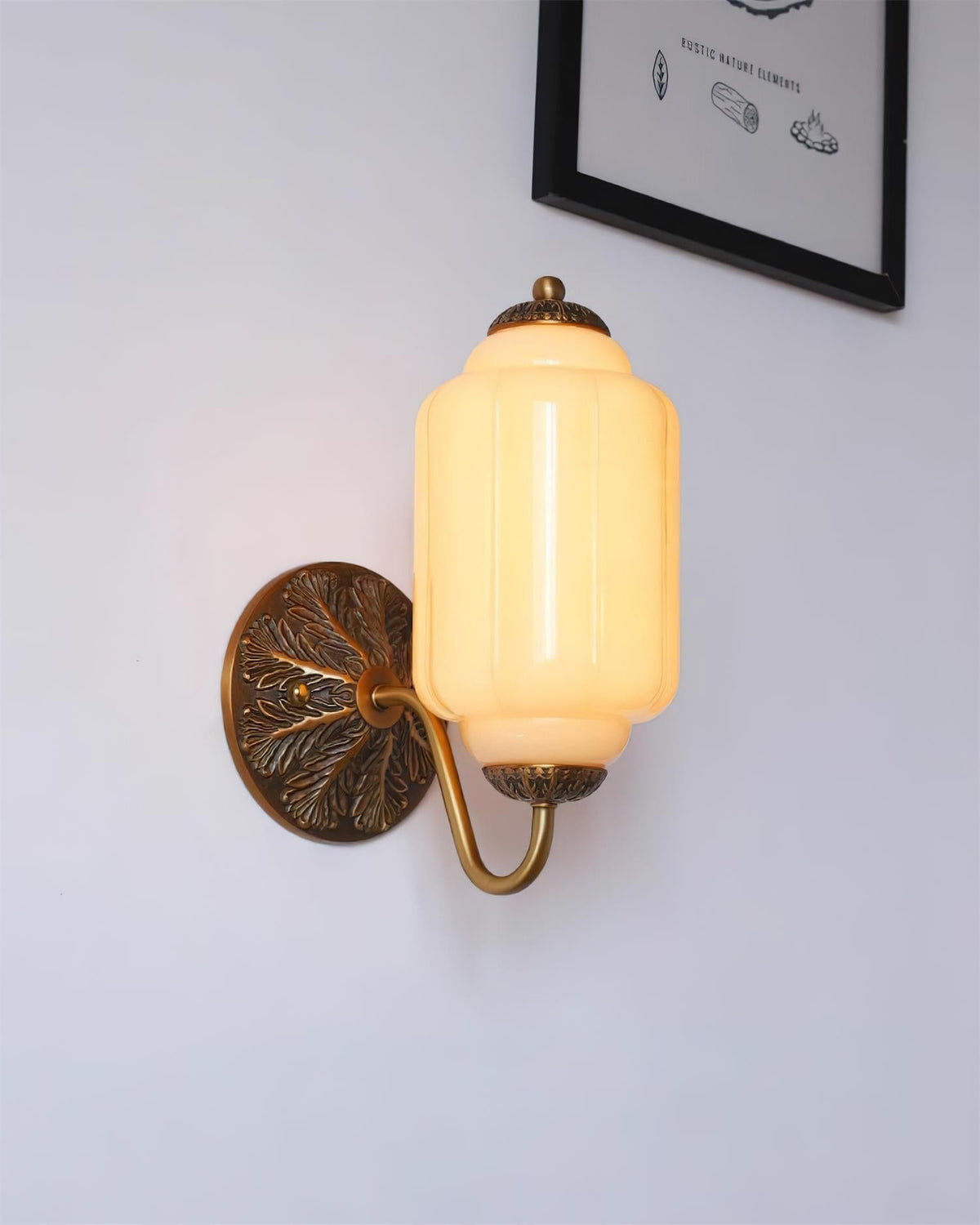 Melvane Vintage Pink-Glas-Wandleuchte