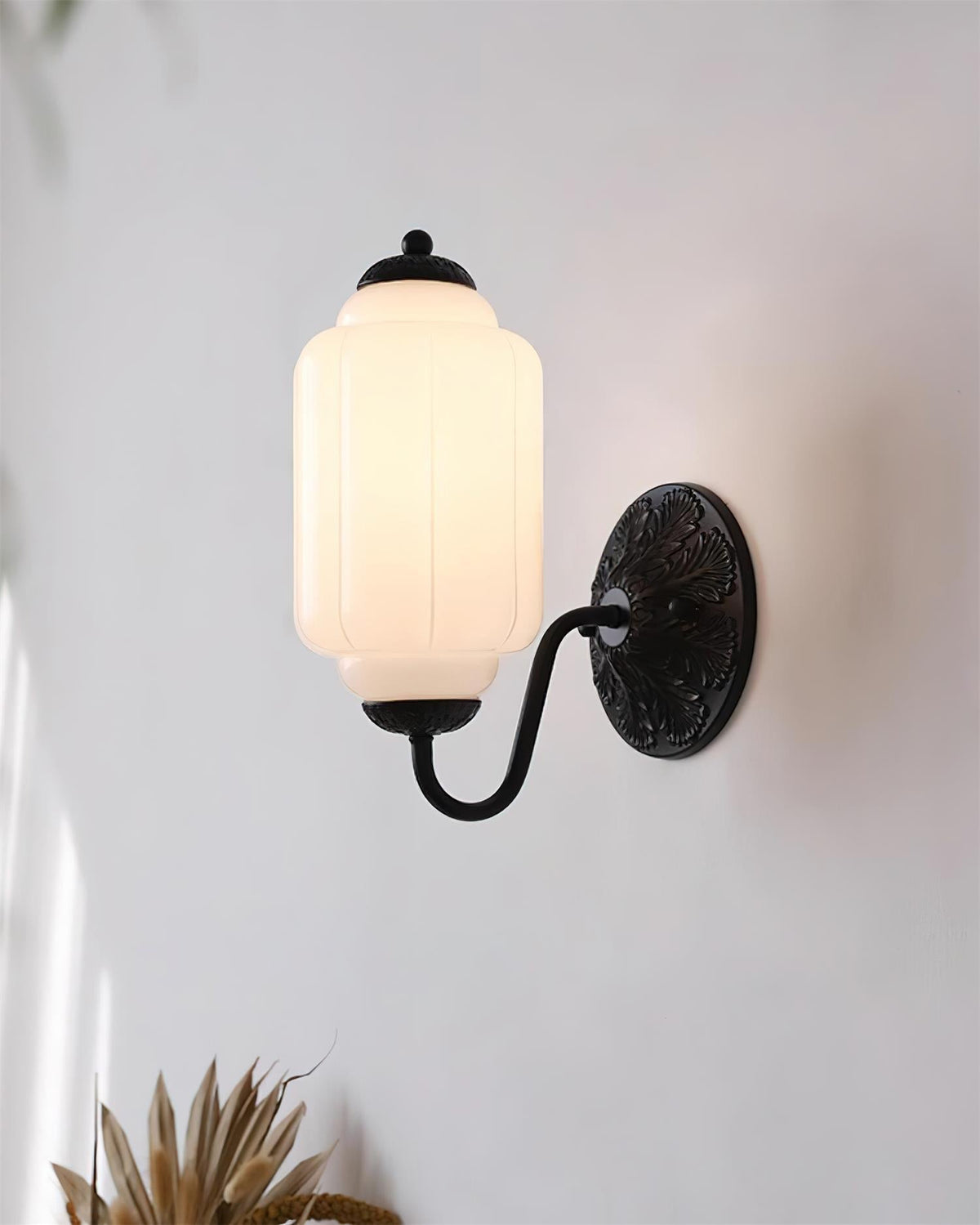 Melvane Vintage Pink-Glas-Wandleuchte