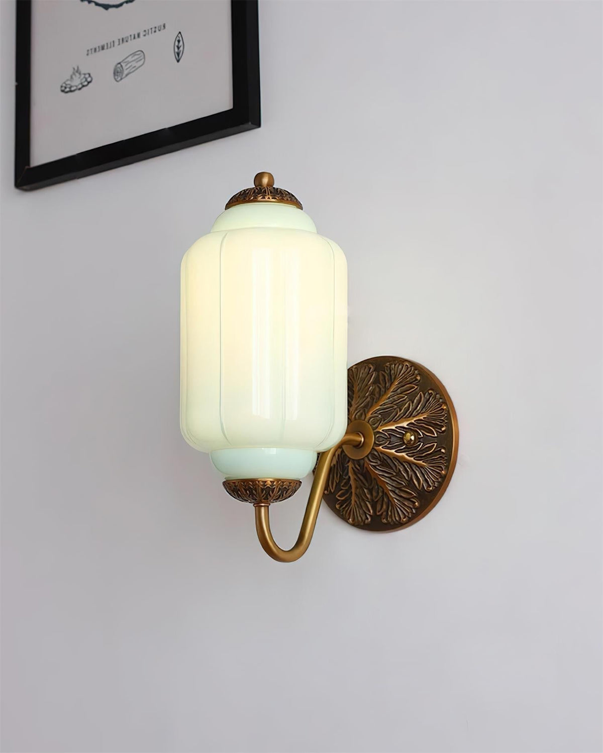 Melvane Vintage Pink-Glas-Wandleuchte