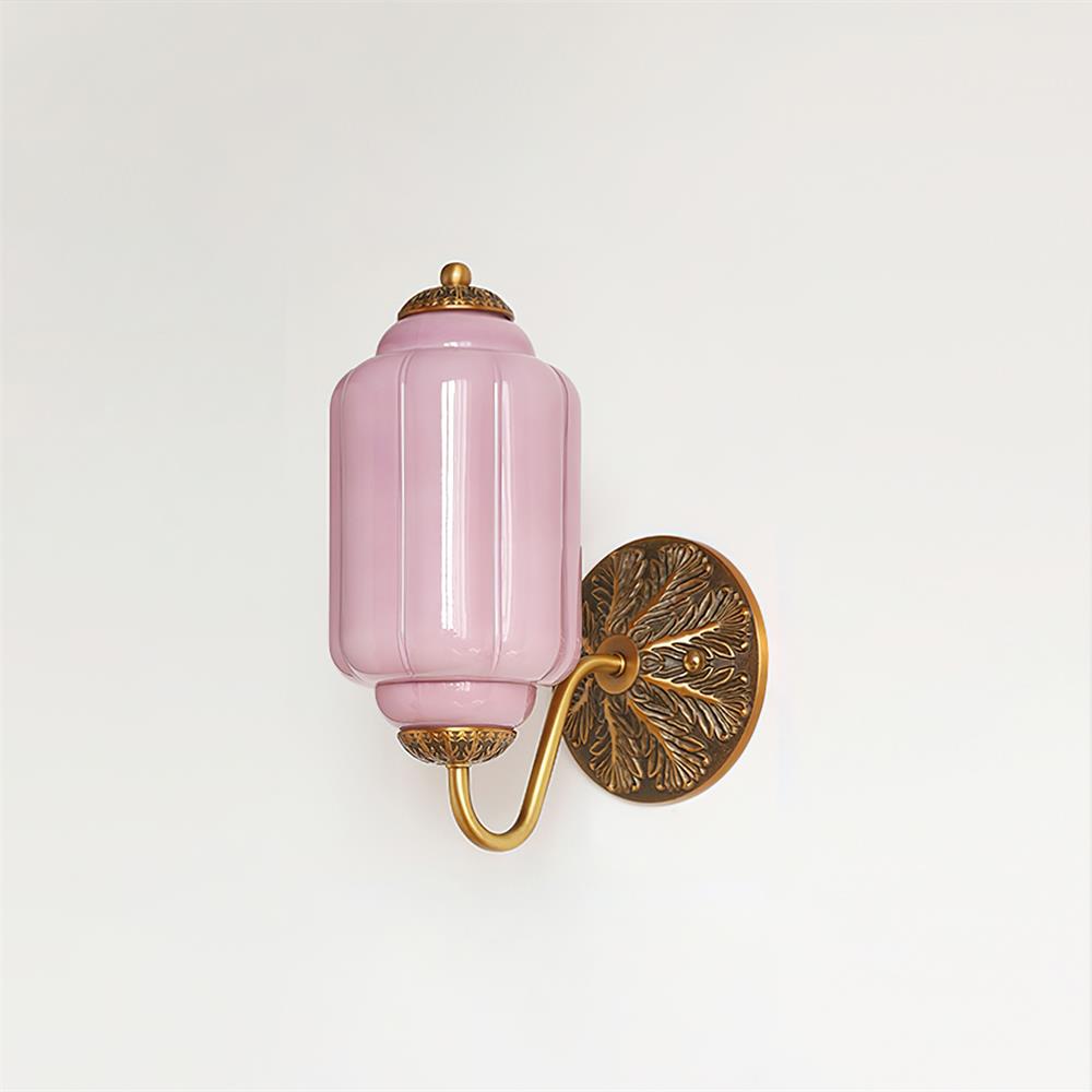 Melvane Vintage Pink-Glas-Wandleuchte
