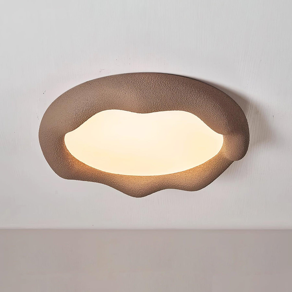 Deckenleuchte Organic Kunstharz und Fiberglas-Fixture in Beige
