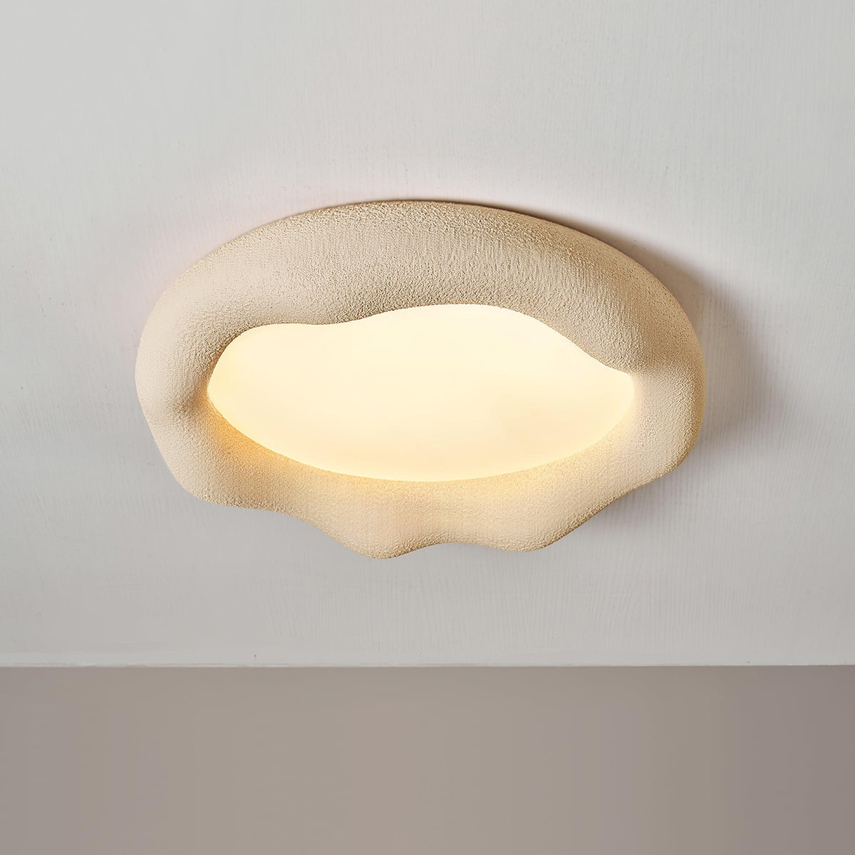 Deckenleuchte Organic Kunstharz und Fiberglas-Fixture in Beige