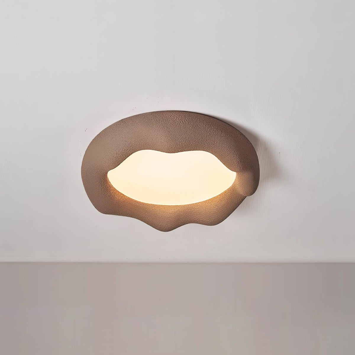 Deckenleuchte Organic Kunstharz und Fiberglas-Fixture in Beige