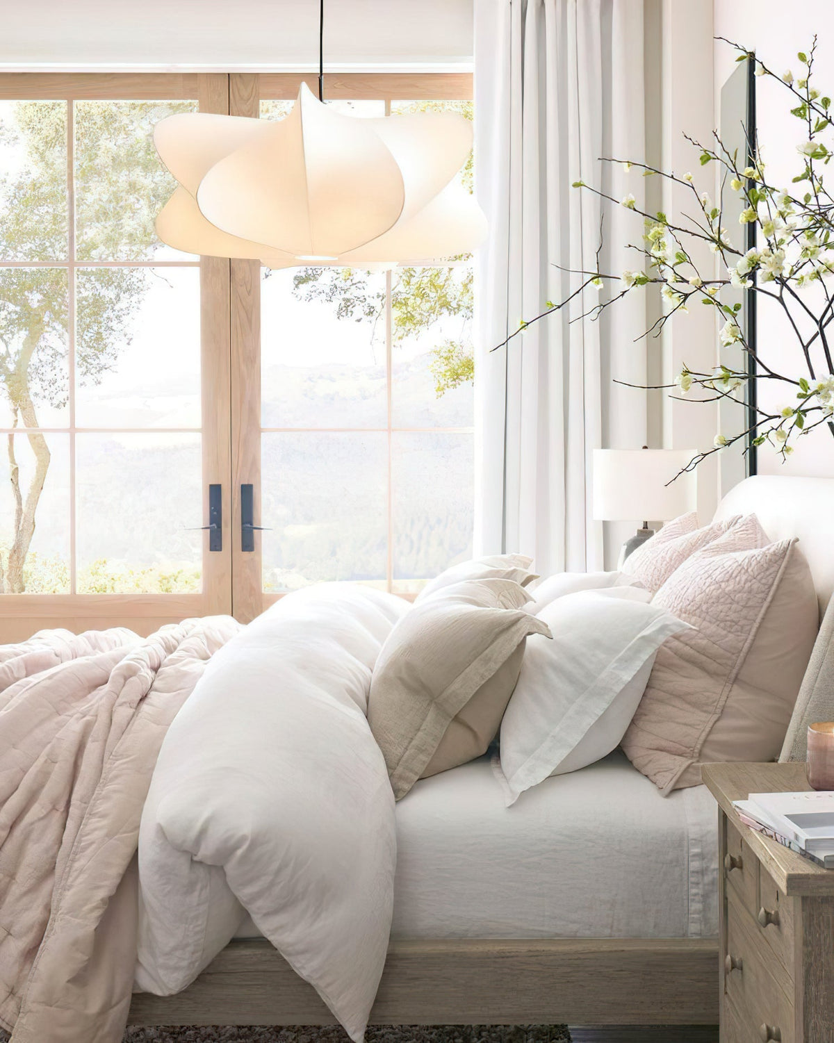 Luxe Seide zeitgenössische Pendelleuchte