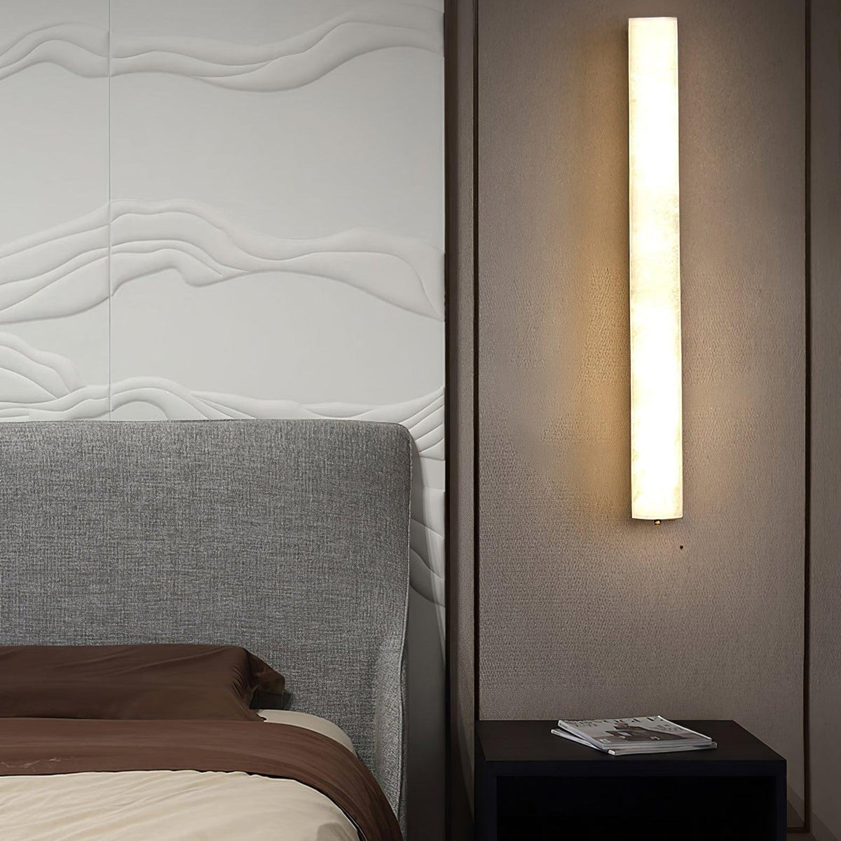 Isen Lineare Messing Alabaster Wandleuchte