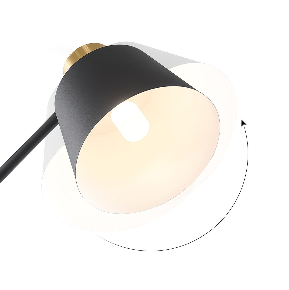 Xildas Schwarz & Gold Minimalistische Stehleuchte