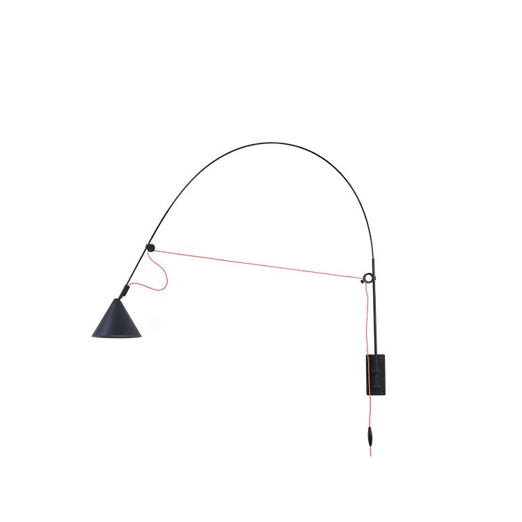 Noraette Wandleuchte Arc Struktur mit Kegel-Lampenschirm minimalistisch