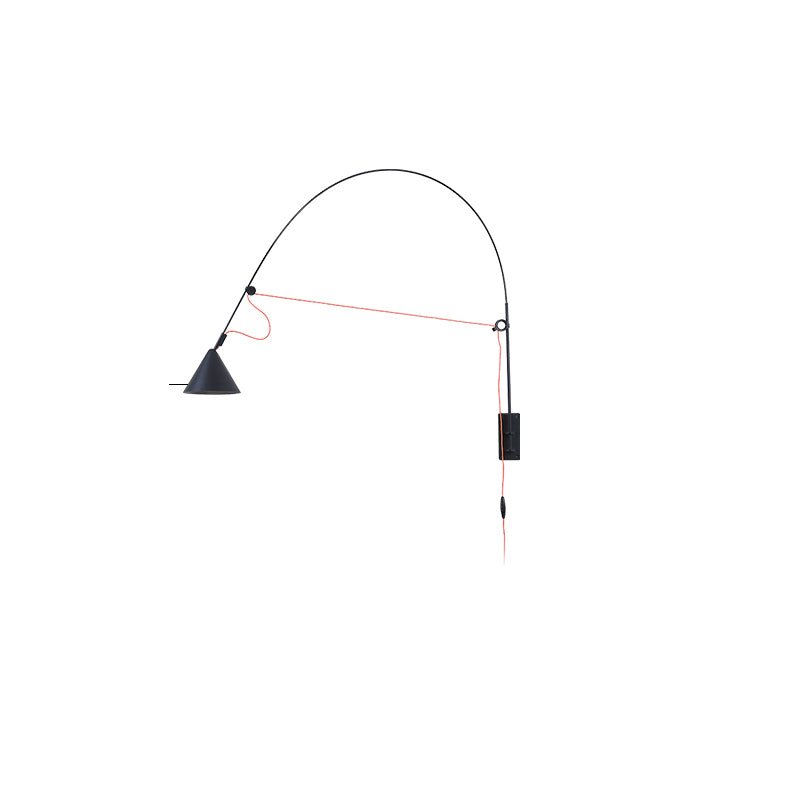Noraette Wandleuchte Arc Struktur mit Kegel-Lampenschirm minimalistisch