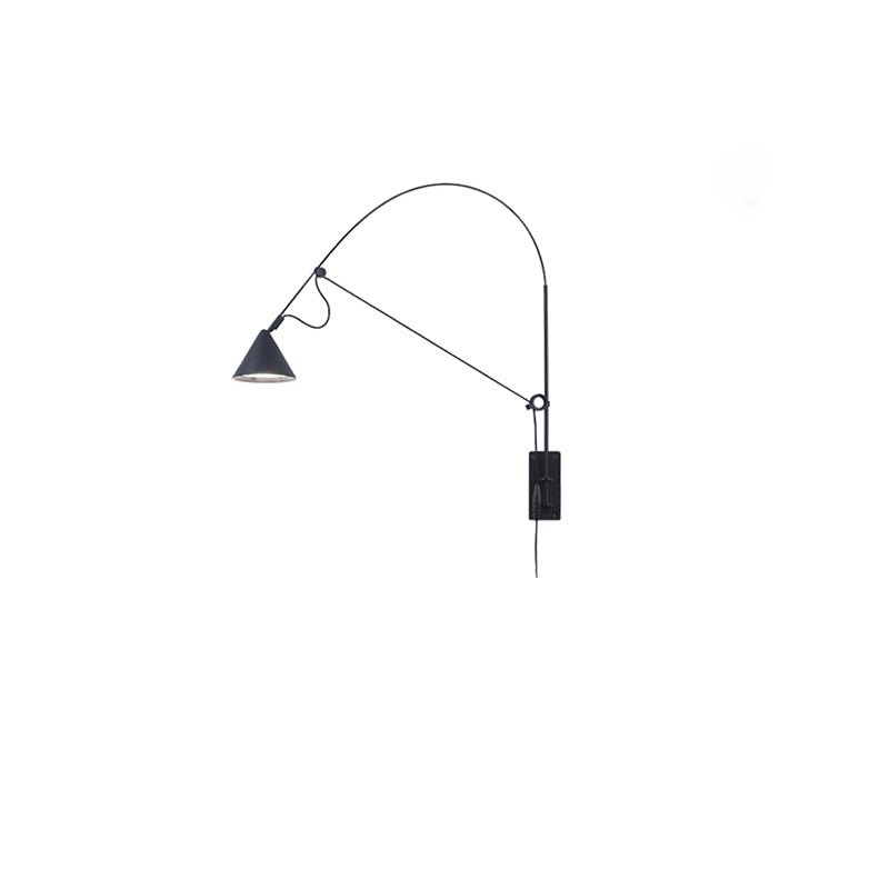 Noraette Wandleuchte Arc Struktur mit Kegel-Lampenschirm minimalistisch