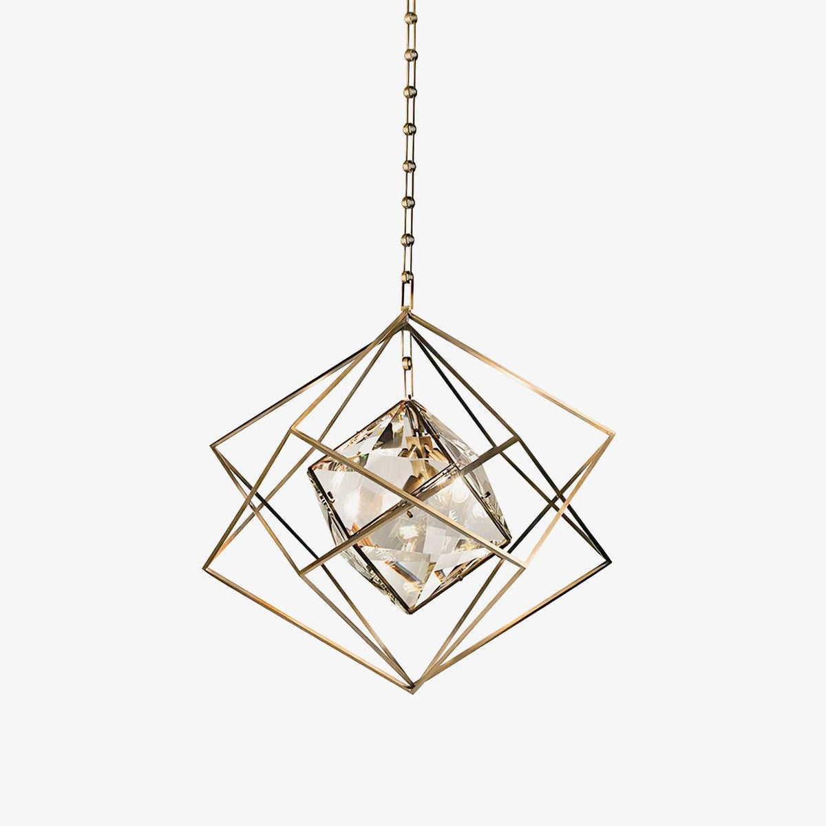 Zovin Messing & Kristall Glam Pendelleuchte