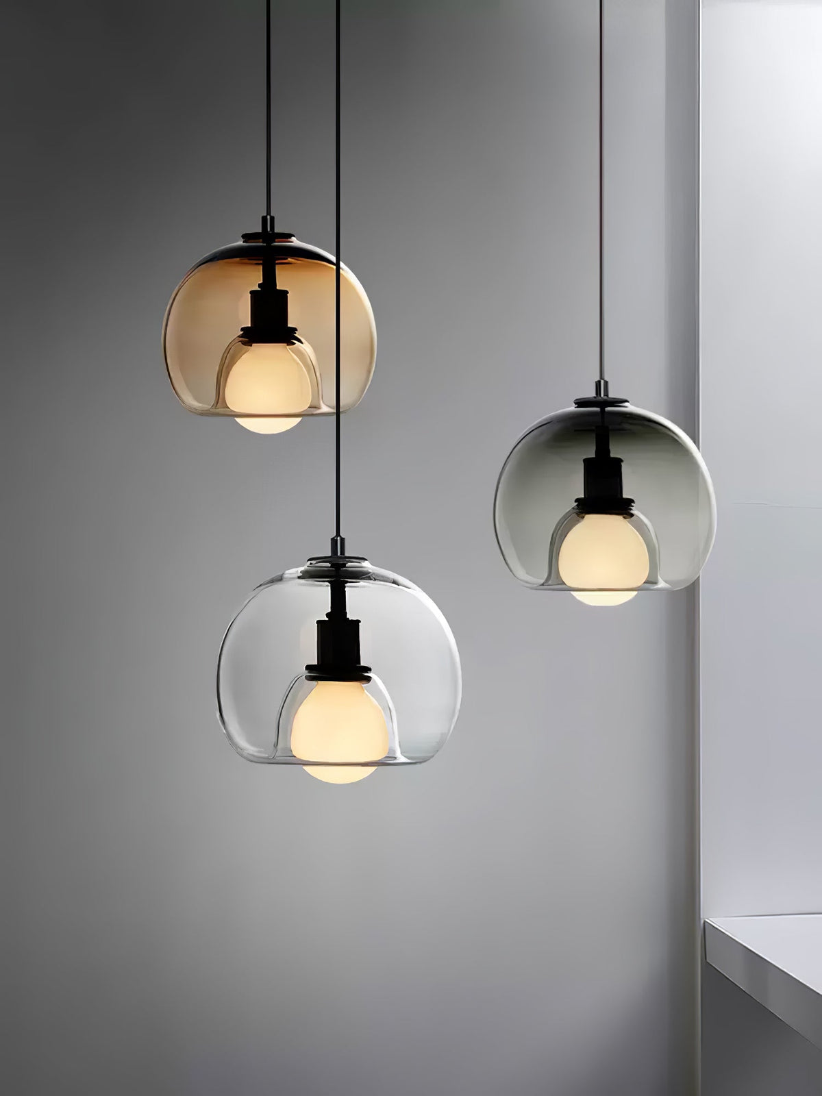 Eamver Glas zeitgenössische Pendelleuchte