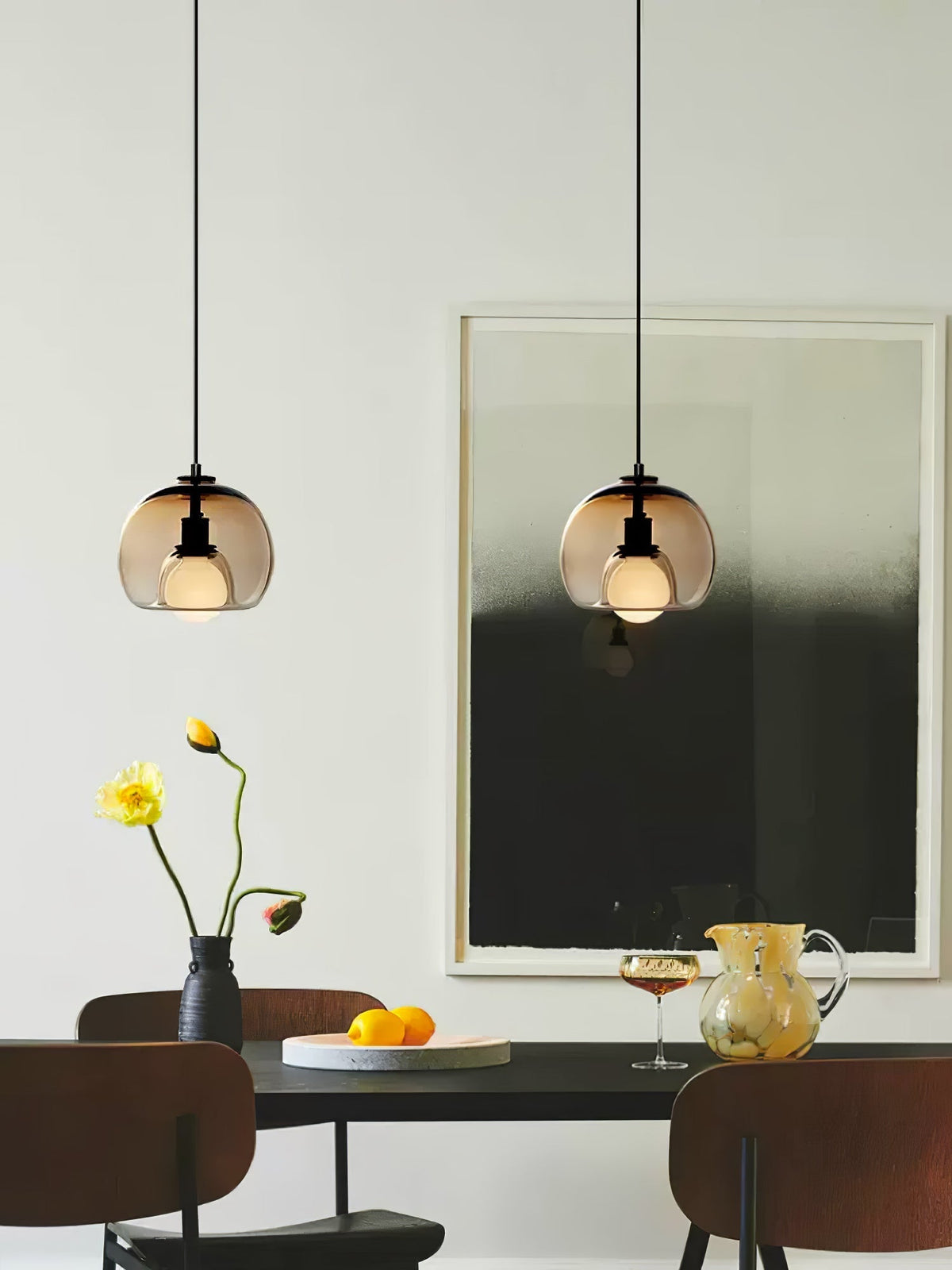 Eamver Glas zeitgenössische Pendelleuchte
