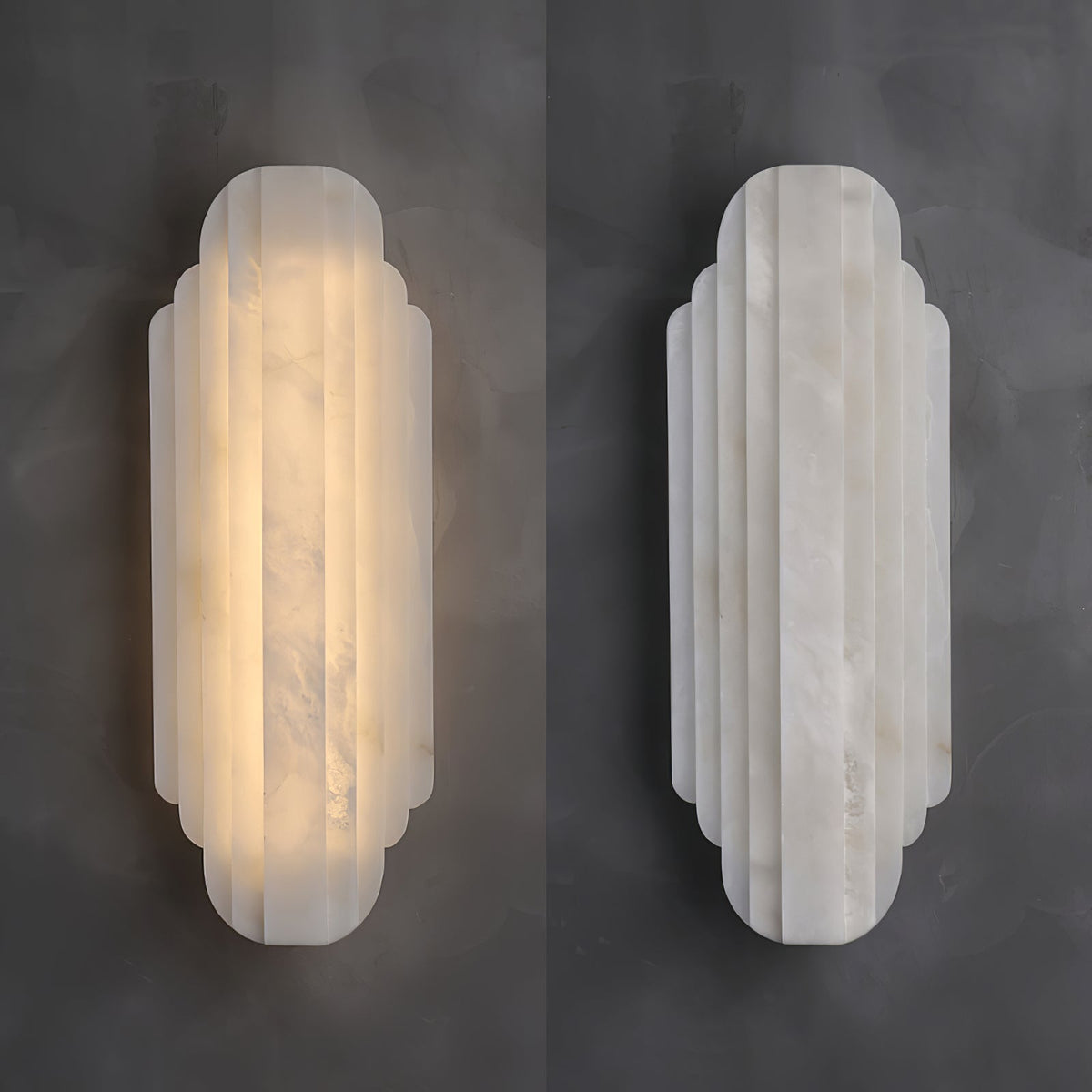 Avenanina Art Deco Alabaster Wandleuchte