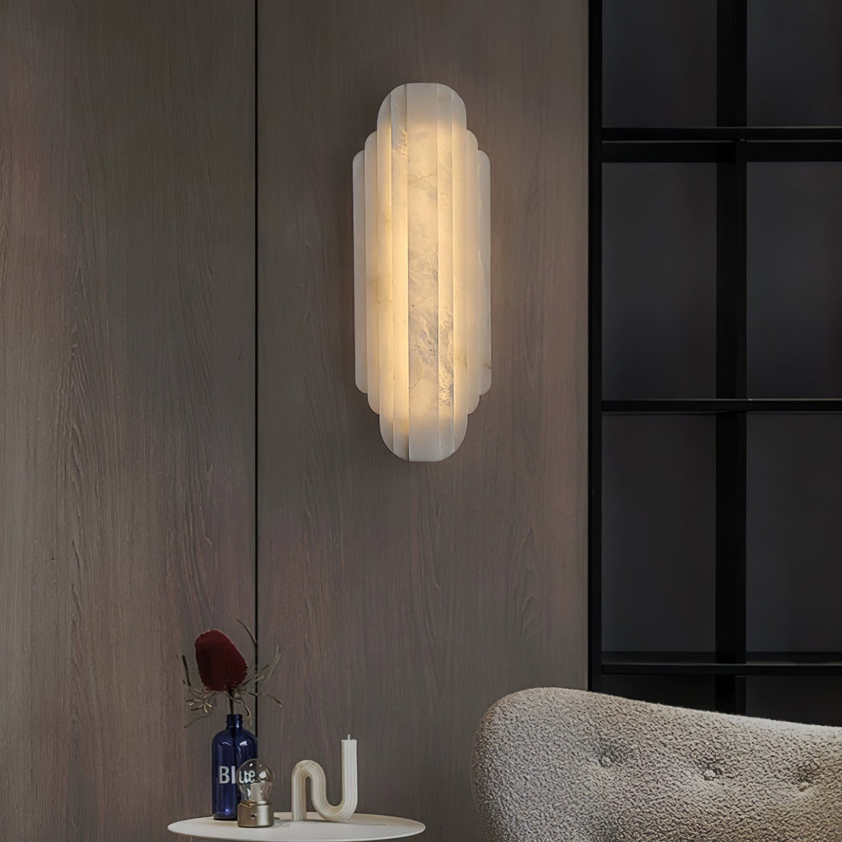 Avenanina Art Deco Alabaster Wandleuchte