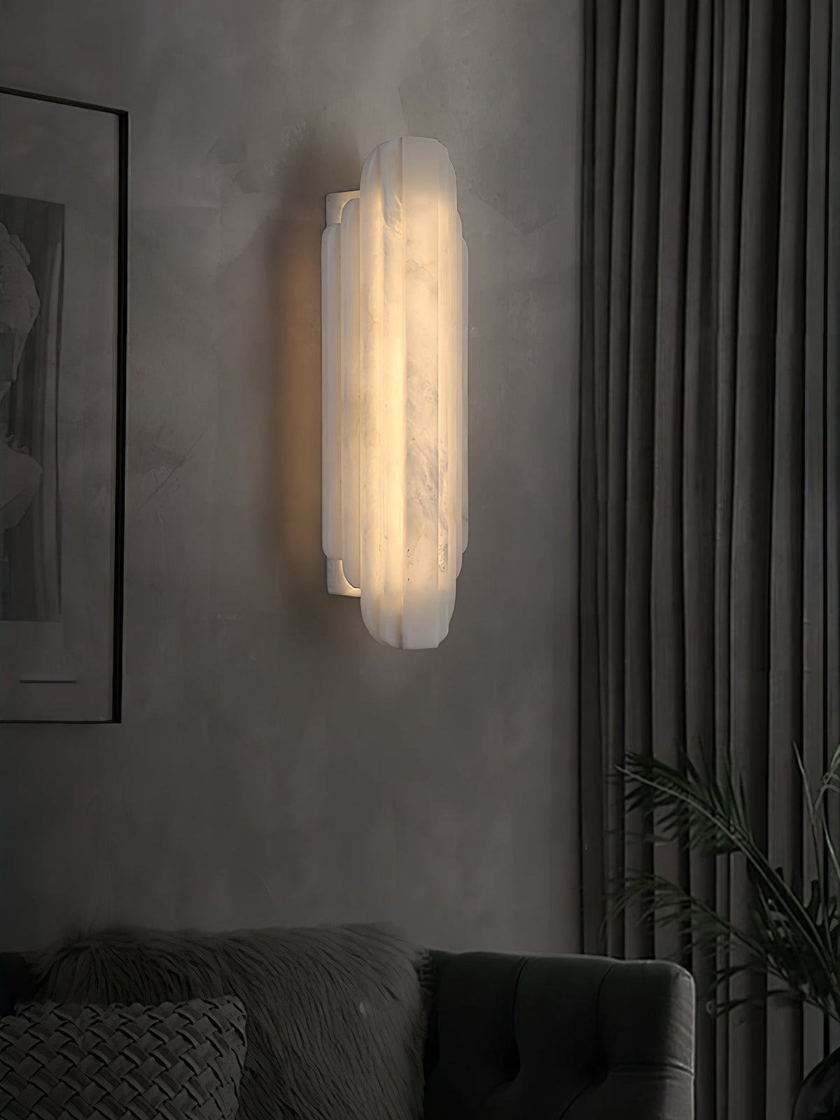 Avenanina Art Deco Alabaster Wandleuchte