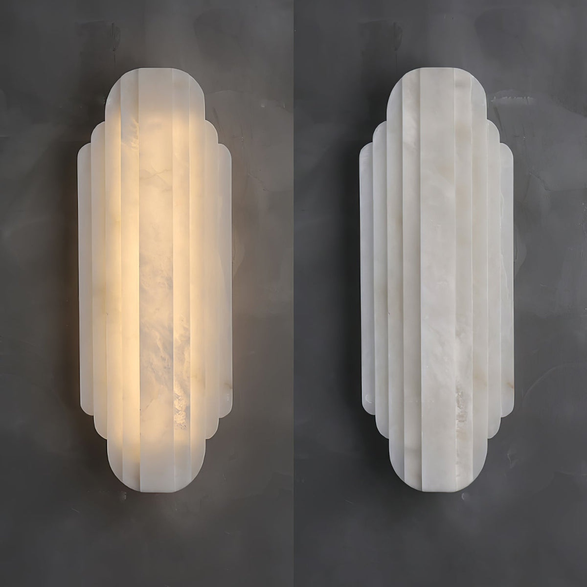Avenanina Art Deco Alabaster Wandleuchte