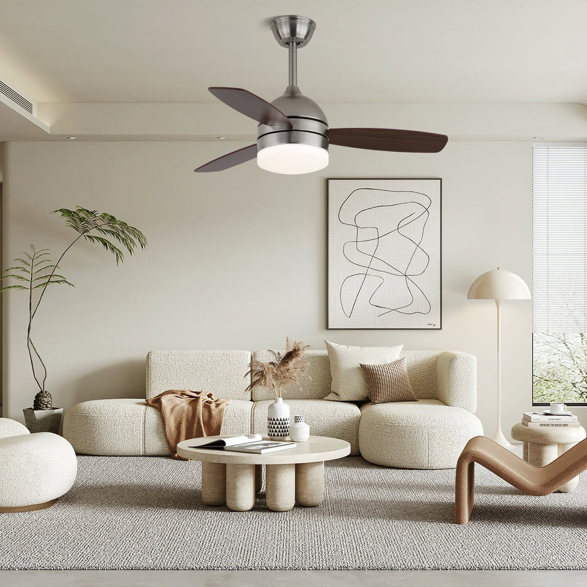 Caelan Deckenventilator mit Beleuchtung in zeitgenössischem Design