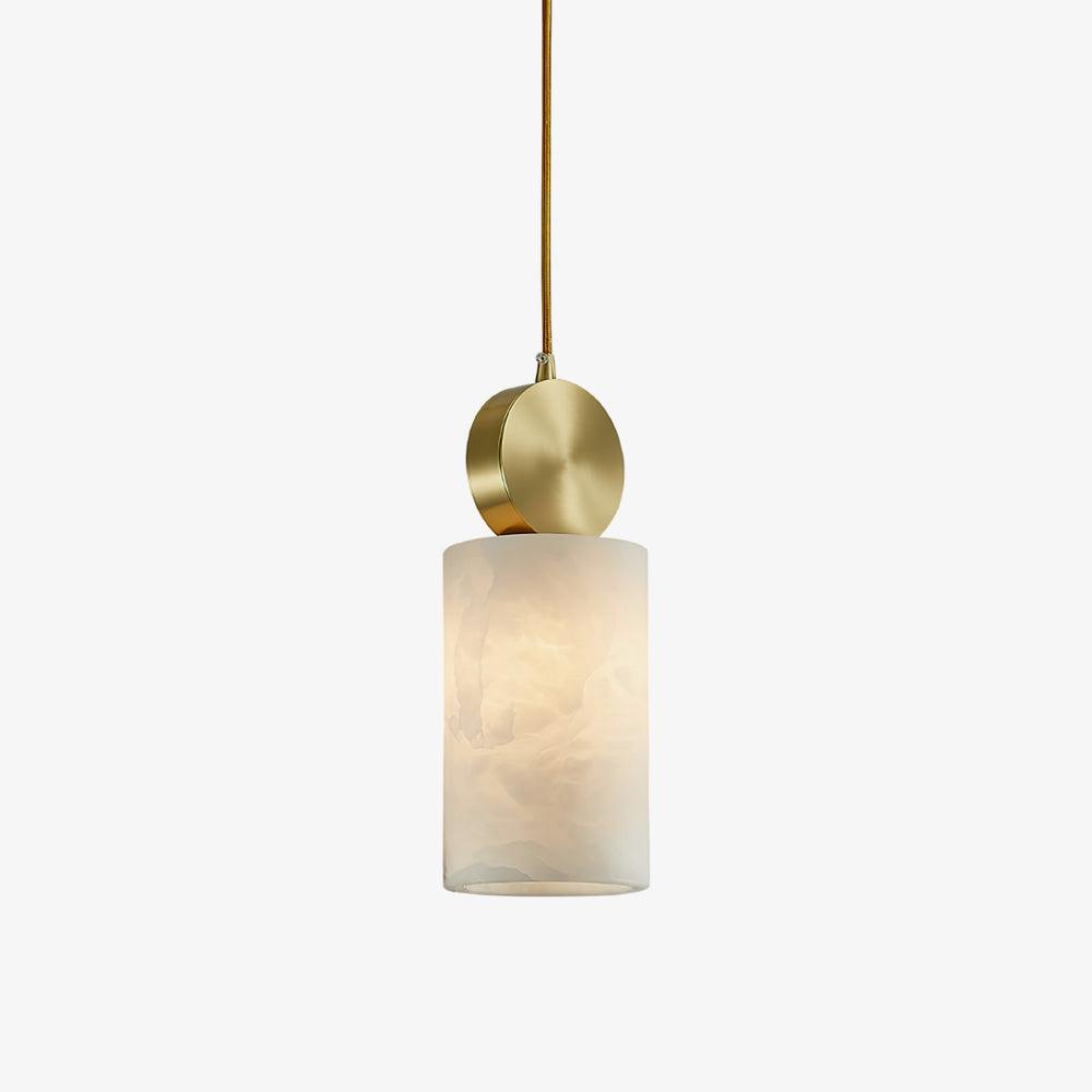Nore Zylinder aus Alabaster Pendelleuchte