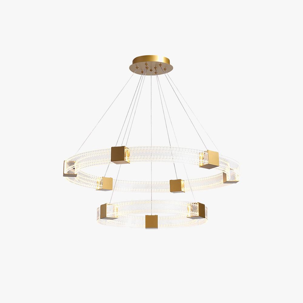 Arisha Modern Rund/Oval Acryl/Metall Pendelleuchte, Gold