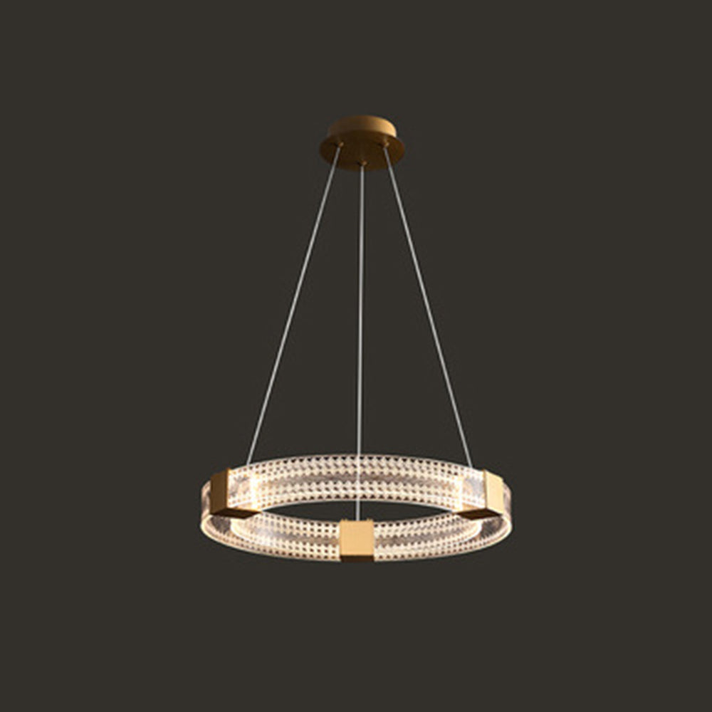Arisha Modern Rund/Oval Acryl/Metall Pendelleuchte, Gold