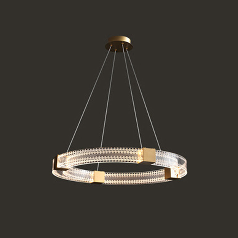 Arisha Modern Rund/Oval Acryl/Metall Pendelleuchte, Gold
