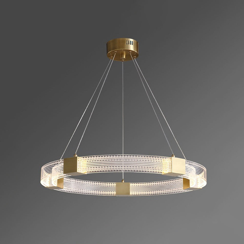 Arisha Modern Rund/Oval Acryl/Metall Pendelleuchte, Gold
