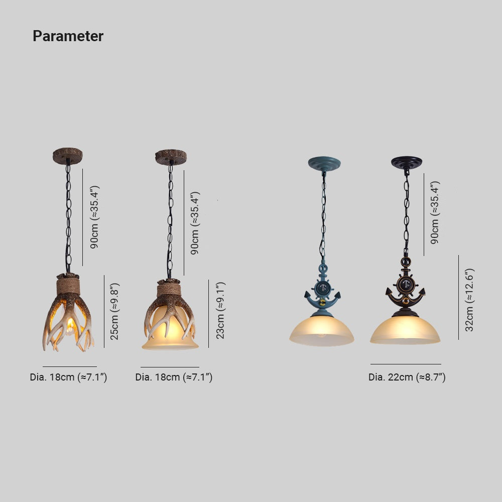 Silva LED Pendelleuchte Braun Glas Bar/Esszimmer/Wohnzimmer