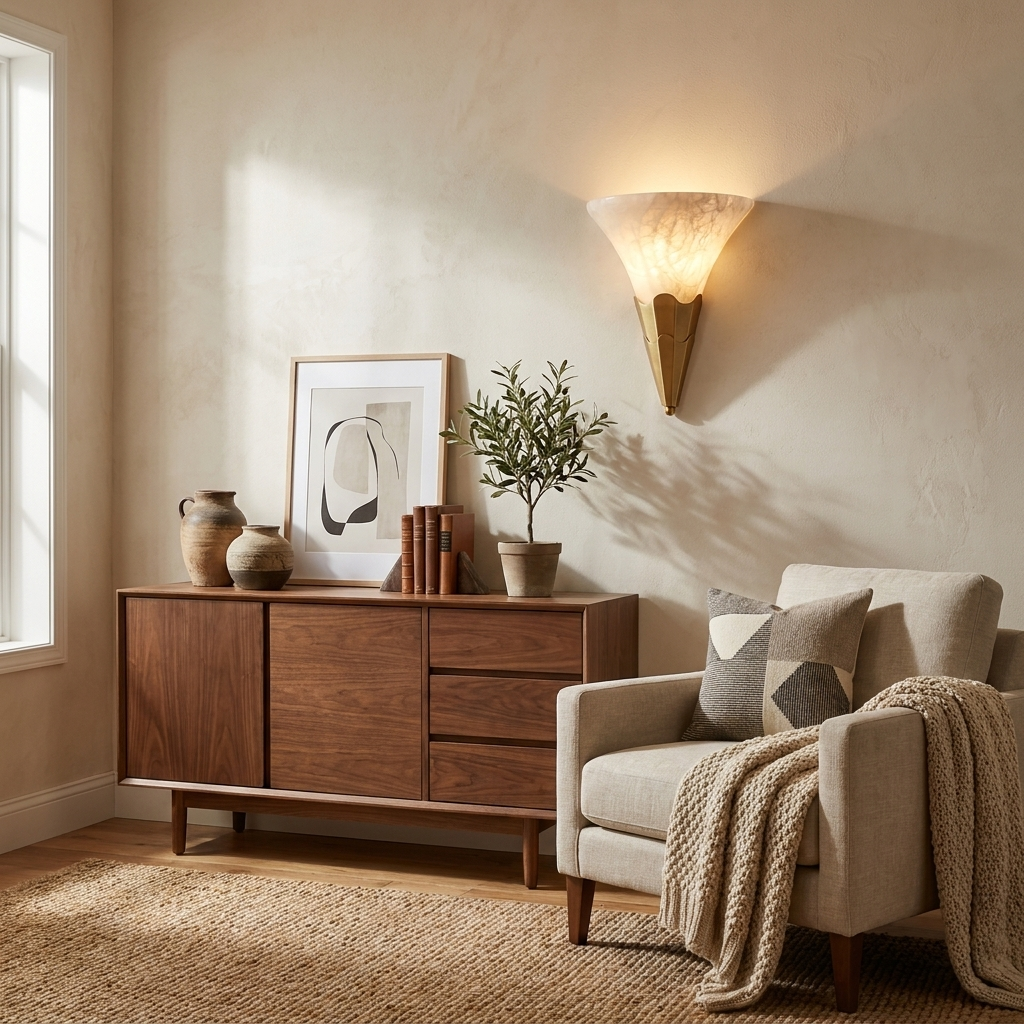 Lintonwick Alabaster Wandleuchte