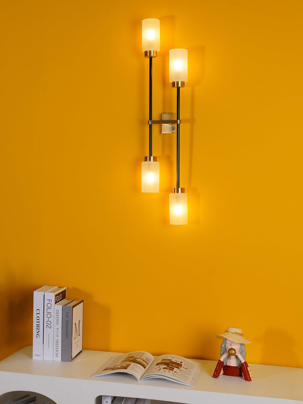 Tekas Wandleuchte Zylinder Glas Linear