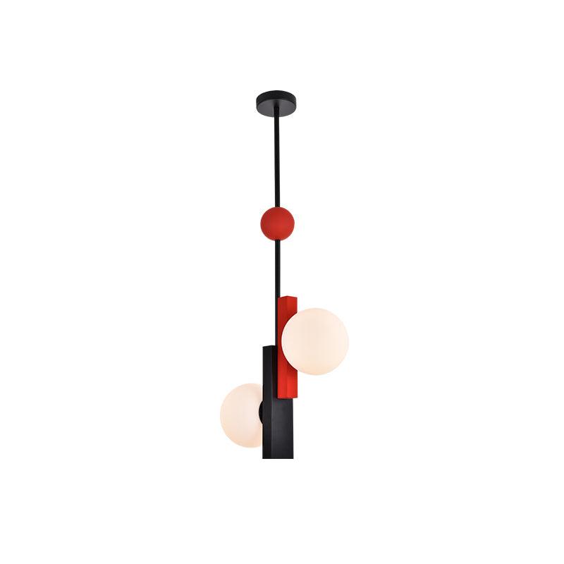Veveny Pendelleuchte Doppelkugel Linear Balken Geometrisch