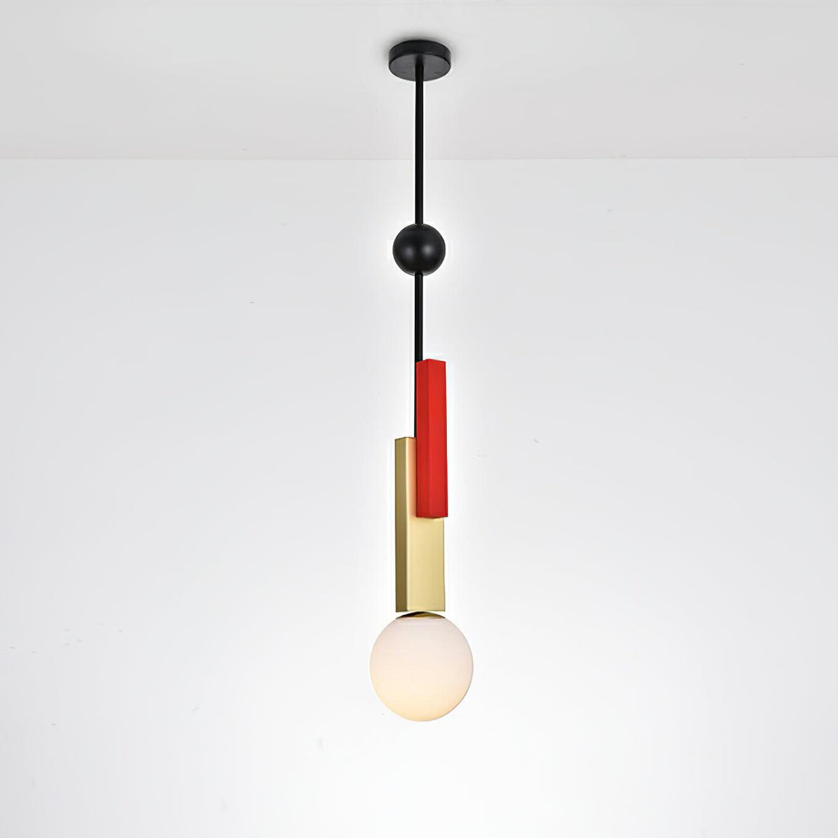 Veveny Pendelleuchte Doppelkugel Linear Balken Geometrisch