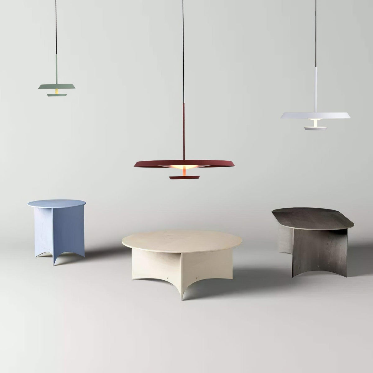 Qued Aluminium Kunst-Pendelleuchte