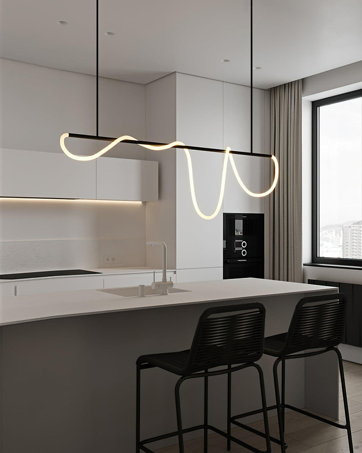Vocor Kronleuchter flexibler Silikonbogen modern elegant
