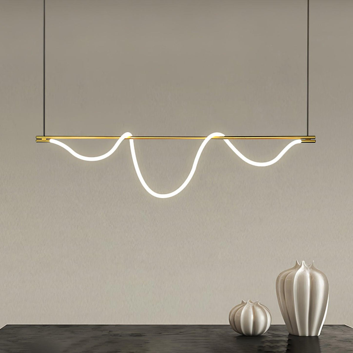 Vocor Kronleuchter flexibler Silikonbogen modern elegant