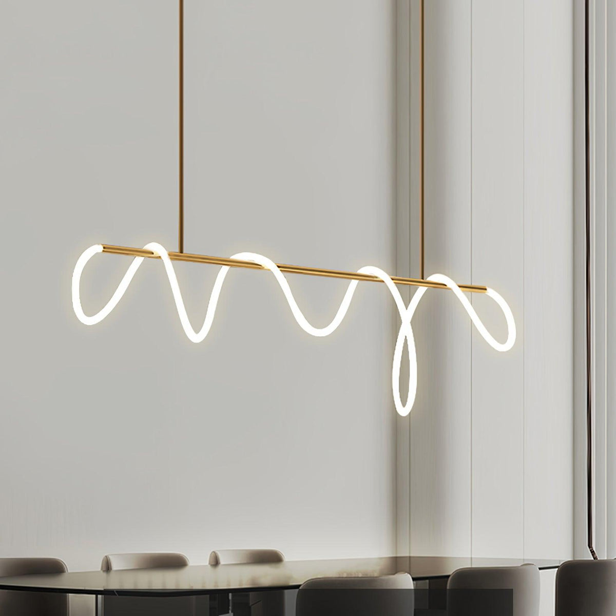Vocor Kronleuchter flexibler Silikonbogen modern elegant