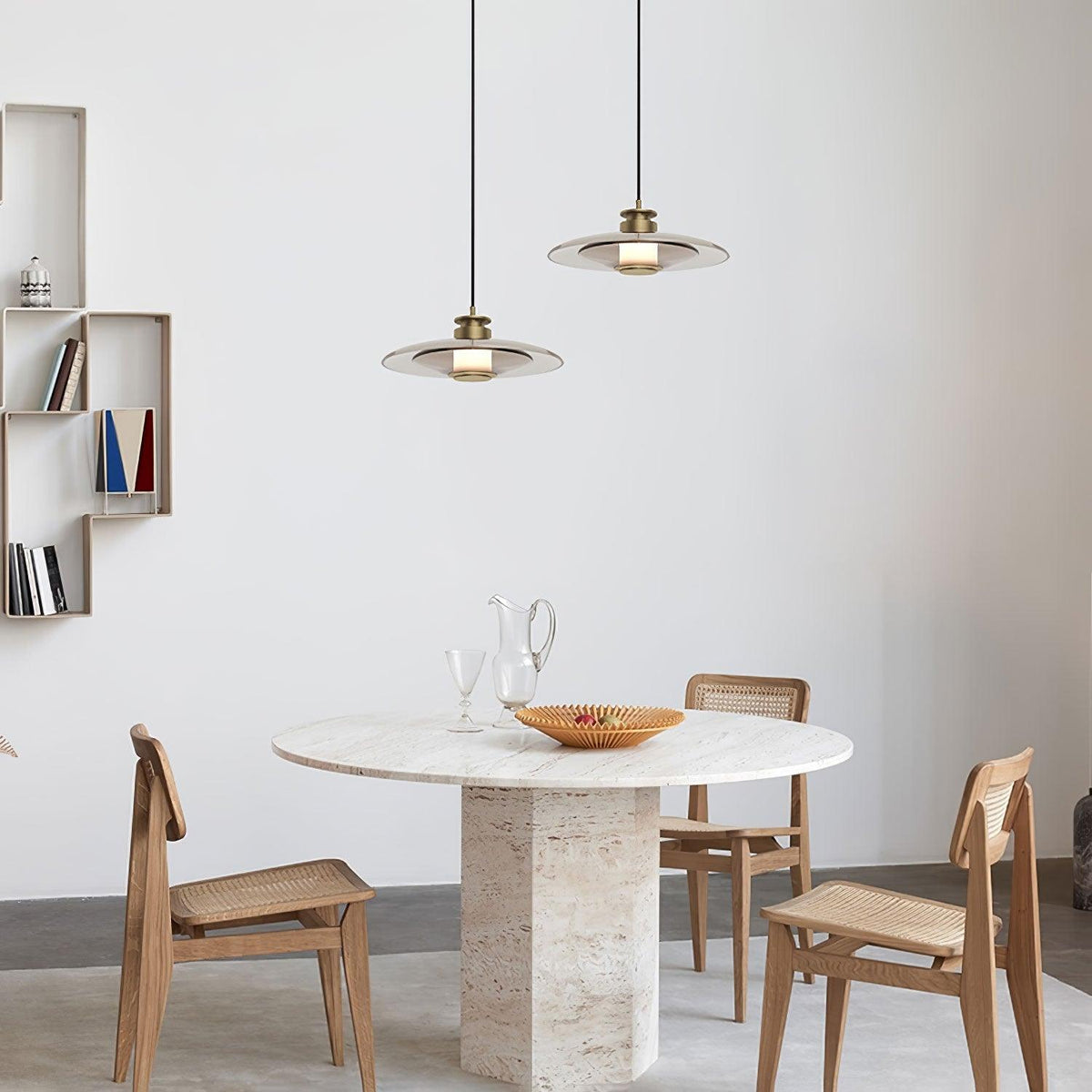 Borian Pendelleuchte aus Glas futuristisch für Wohnzimmer | Cielum