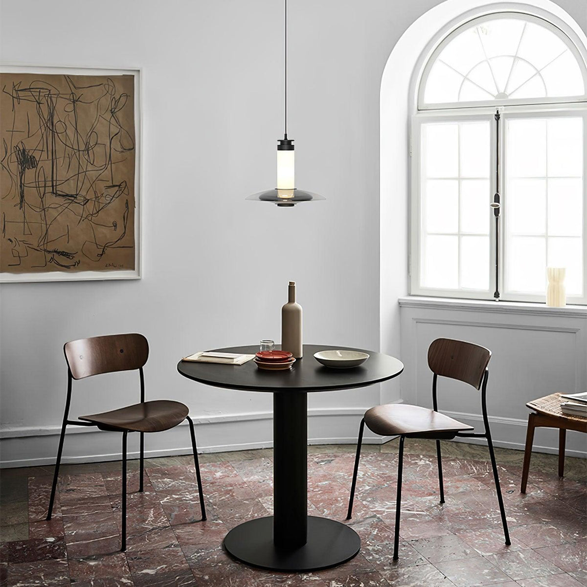 Borian Pendelleuchte aus Glas futuristisch für Wohnzimmer | Cielum