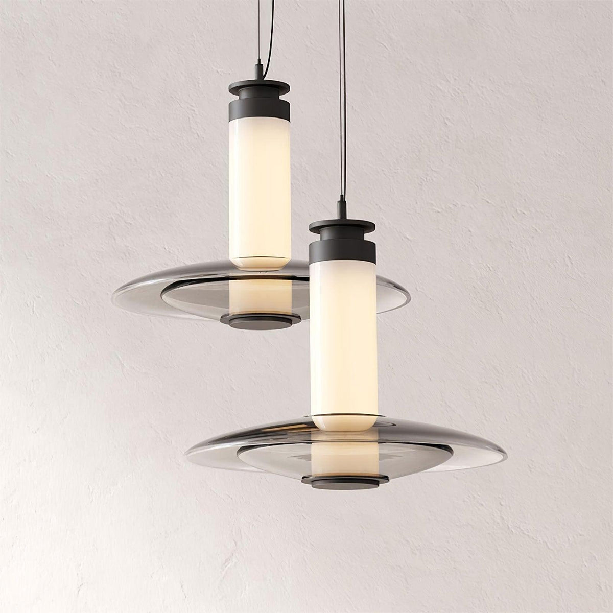 Borian Pendelleuchte aus Glas futuristisch für Wohnzimmer | Cielum