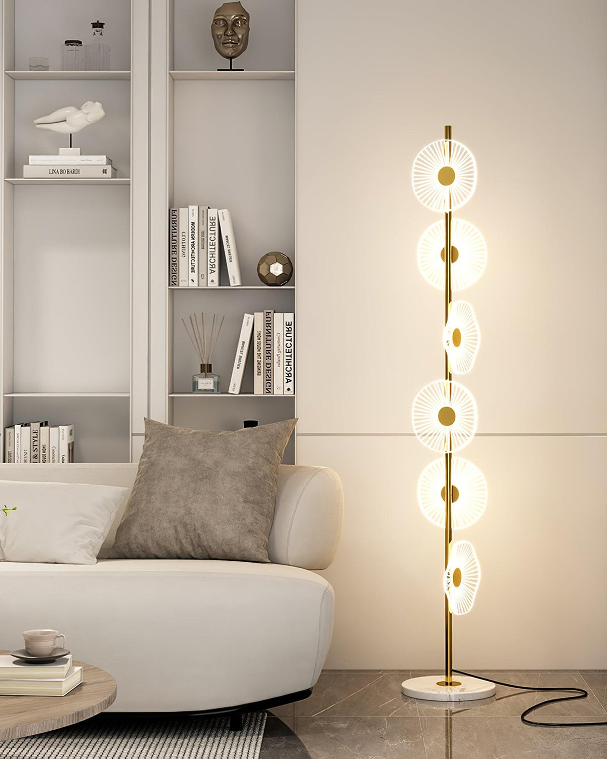 Petaira Luxe Marmor-Stehleuchte