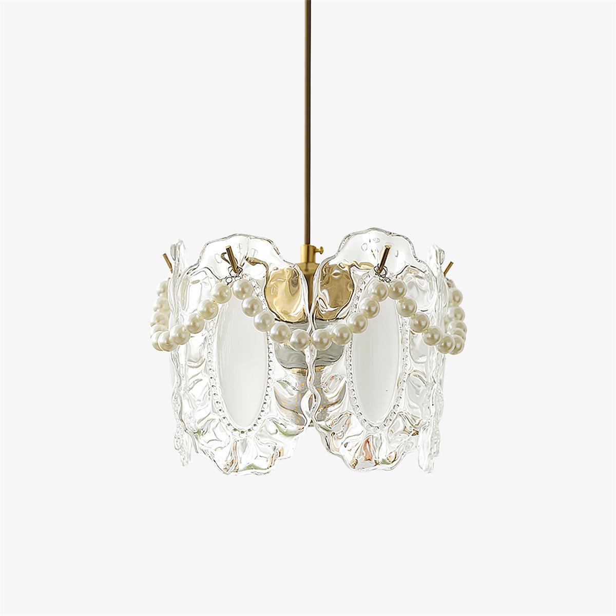 Velinette Pendelleuchte aus Glas im Glam-Industrial-Stil