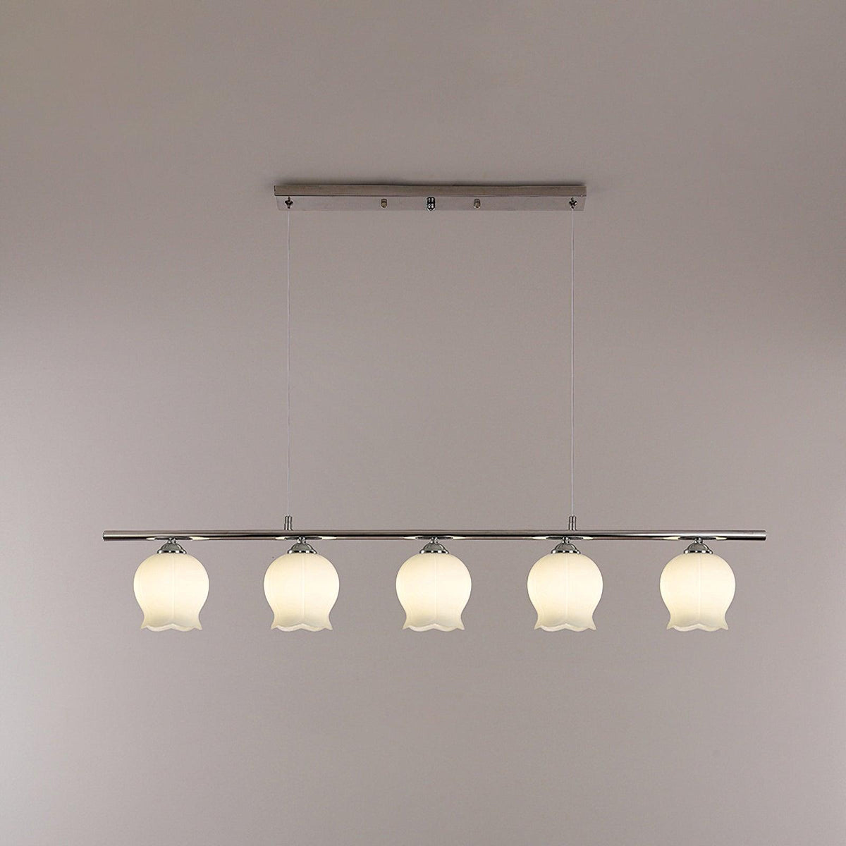 Evenara zeitgenössische minimalistische Pendelleuchte aus Glas mit Blumenmuster