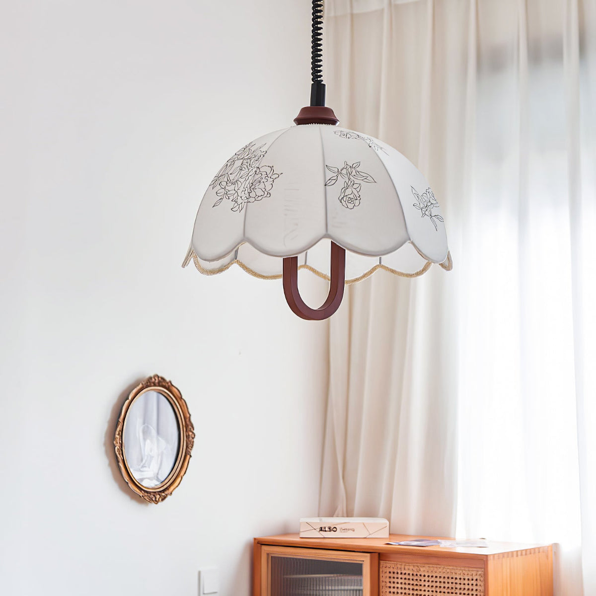 Elvaraine Vintage Pendelleuchte aus Holz