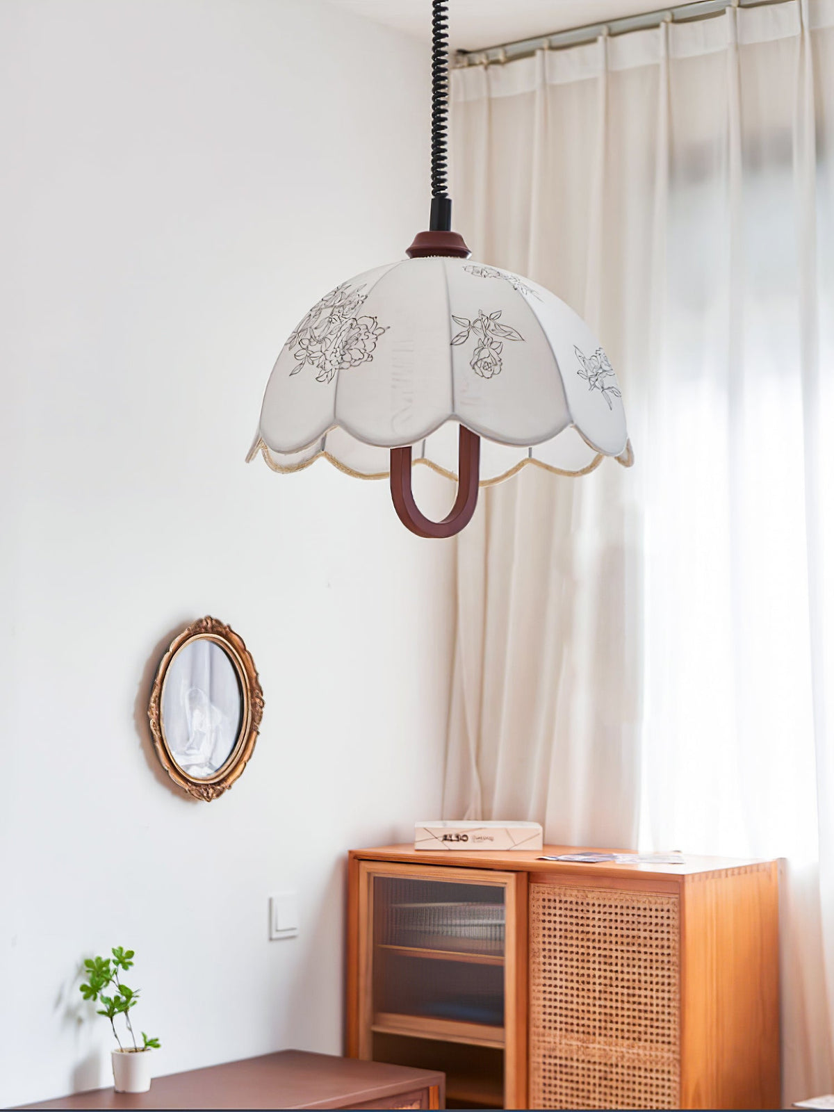 Elvaraine Vintage Pendelleuchte aus Holz