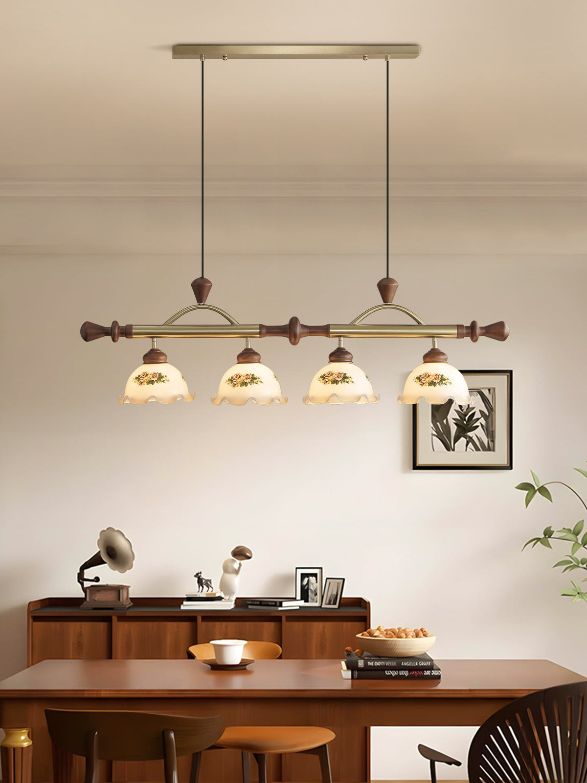 Valcrest Pendelleuchte mit Blumenmuster in Mehrfarbigkeit