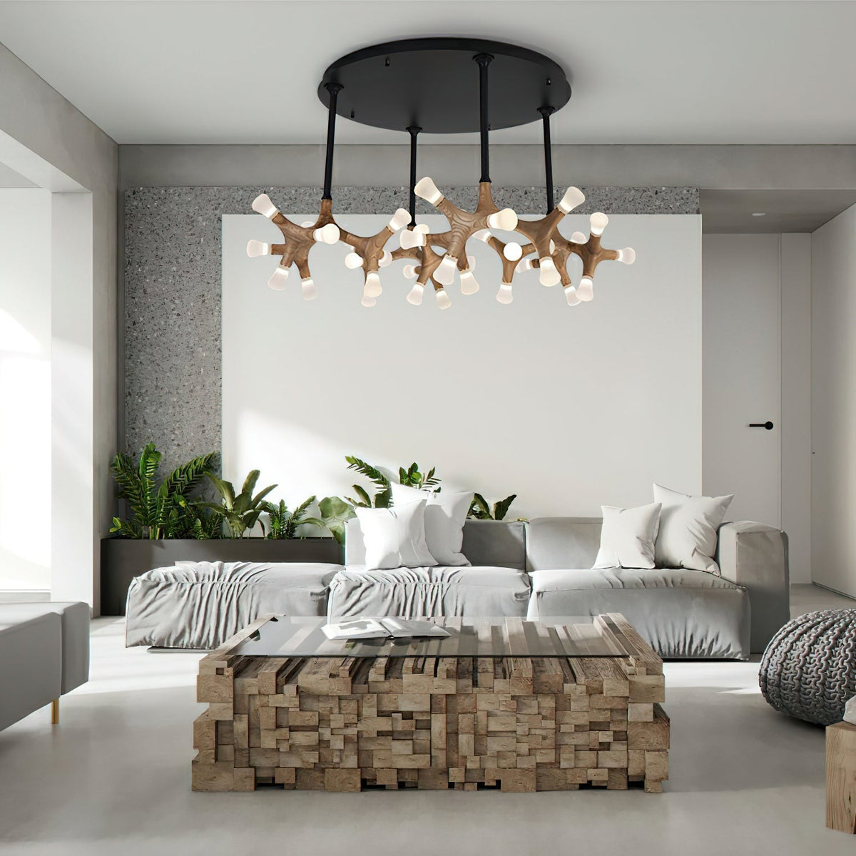 Mynorila Pendelleuchte im Zweig-Design aus Holz