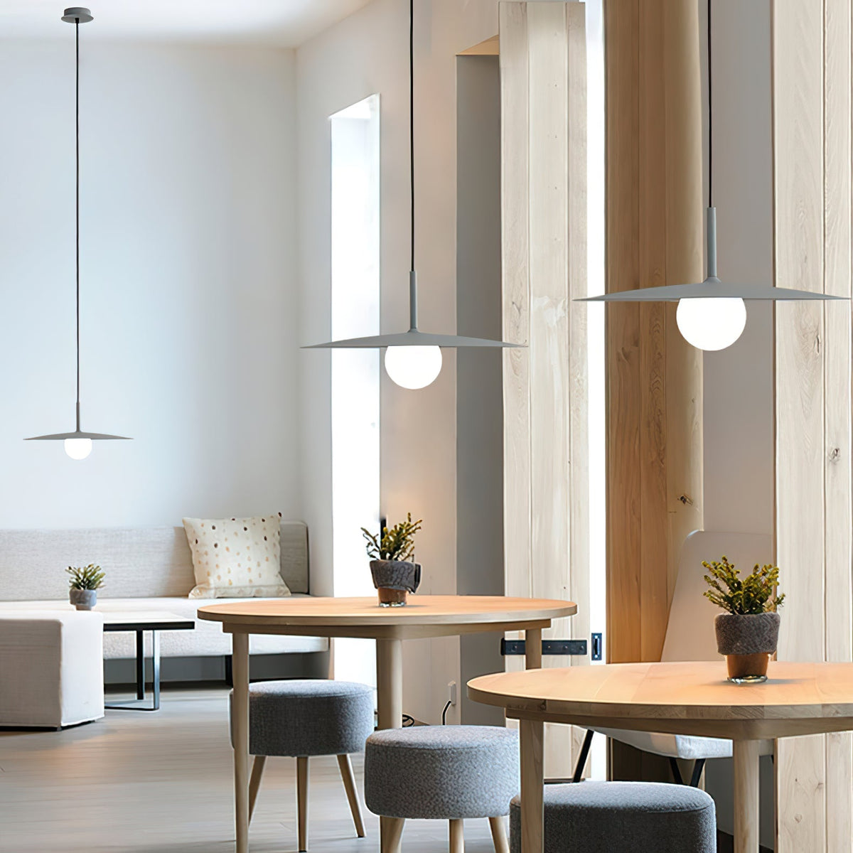 Norerise Pendelleuchte Plattenlampenschirm für Wohnzimmer